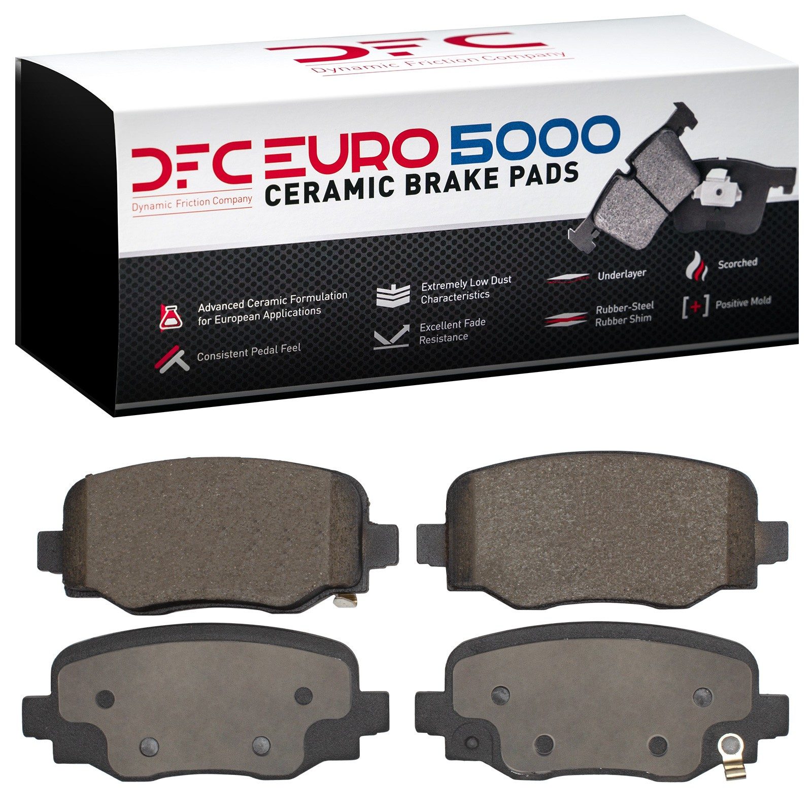DFC Rear EURO 5000 Ceramic Brake Pads (4 Pads) — image 2