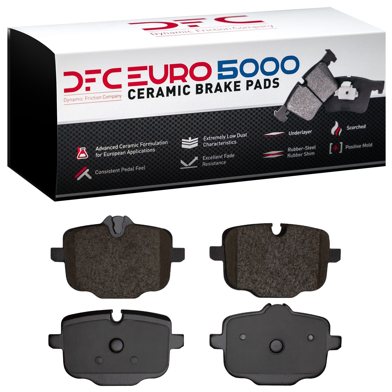DFC Rear EURO 5000 Ceramic Brake Pads (4 Pads) — image 2