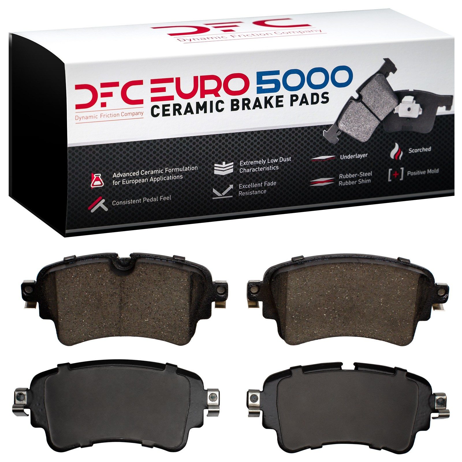 DFC Rear EURO 5000 Ceramic Brake Pads (4 Pads) — image 2