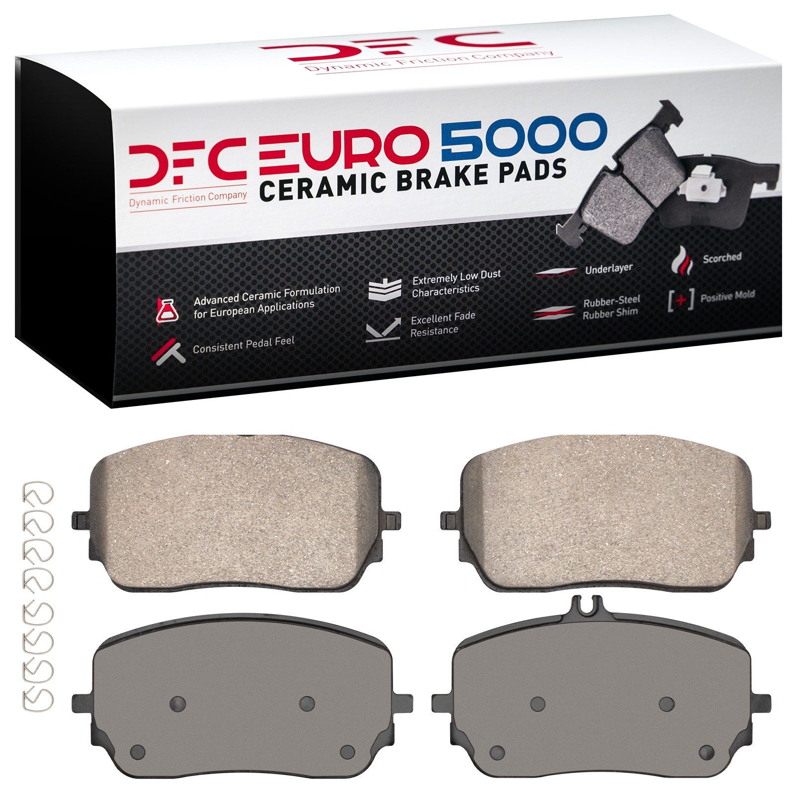 Dynamic Friction 5000 Euro Ceramic Brake Pads Without Hardware - 1600-2237-00 — image 2