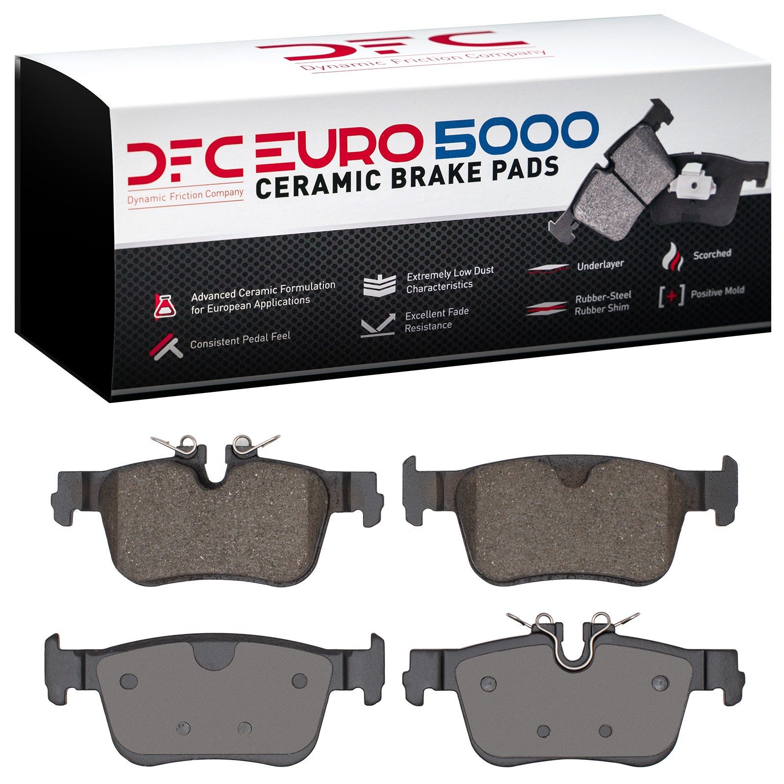 Dynamic Friction 5000 Euro Ceramic Brake Pads Without Hardware - 1600-2410-00 — image 2