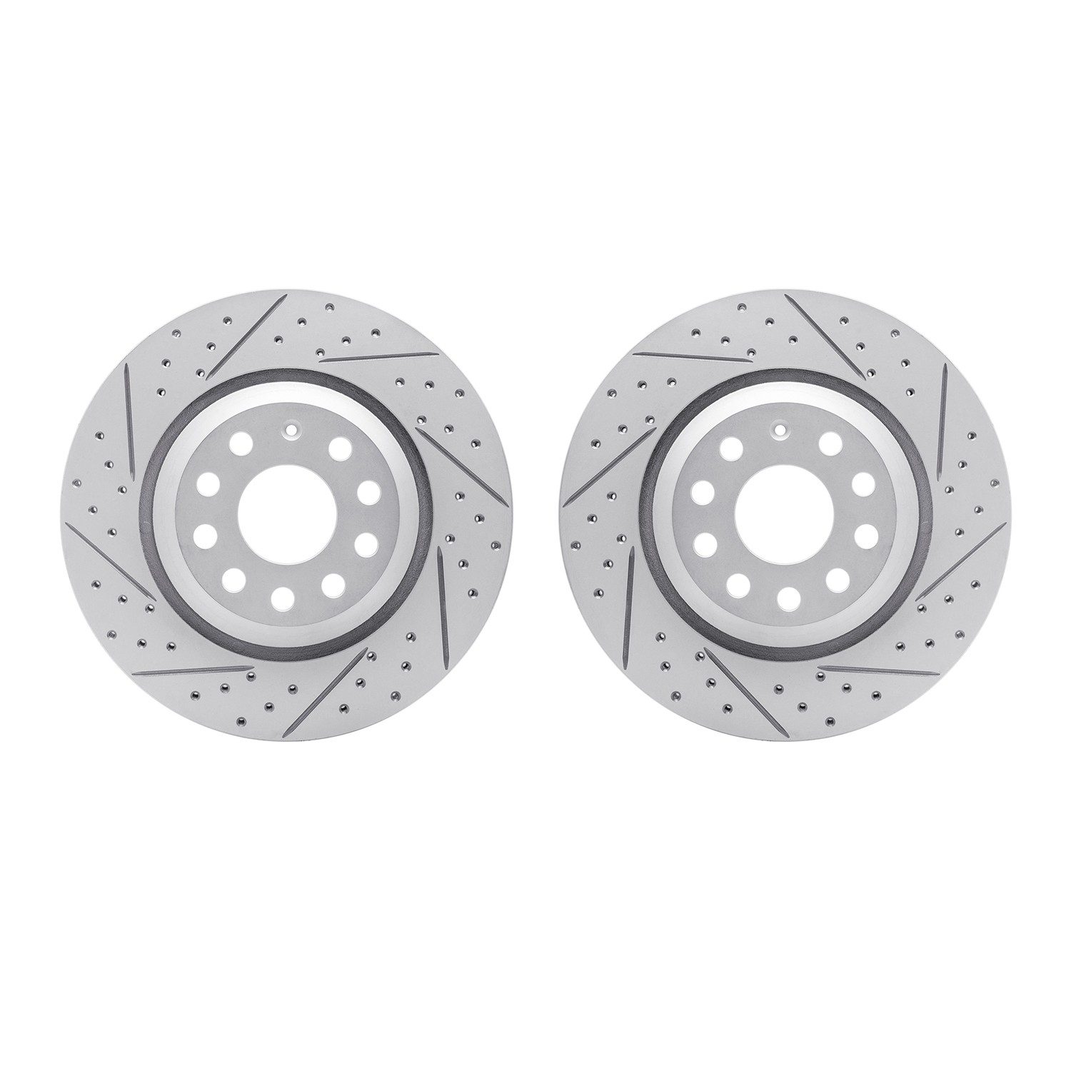 DFC Rear Drilled Slotted Brake Rotors (Set of 2)