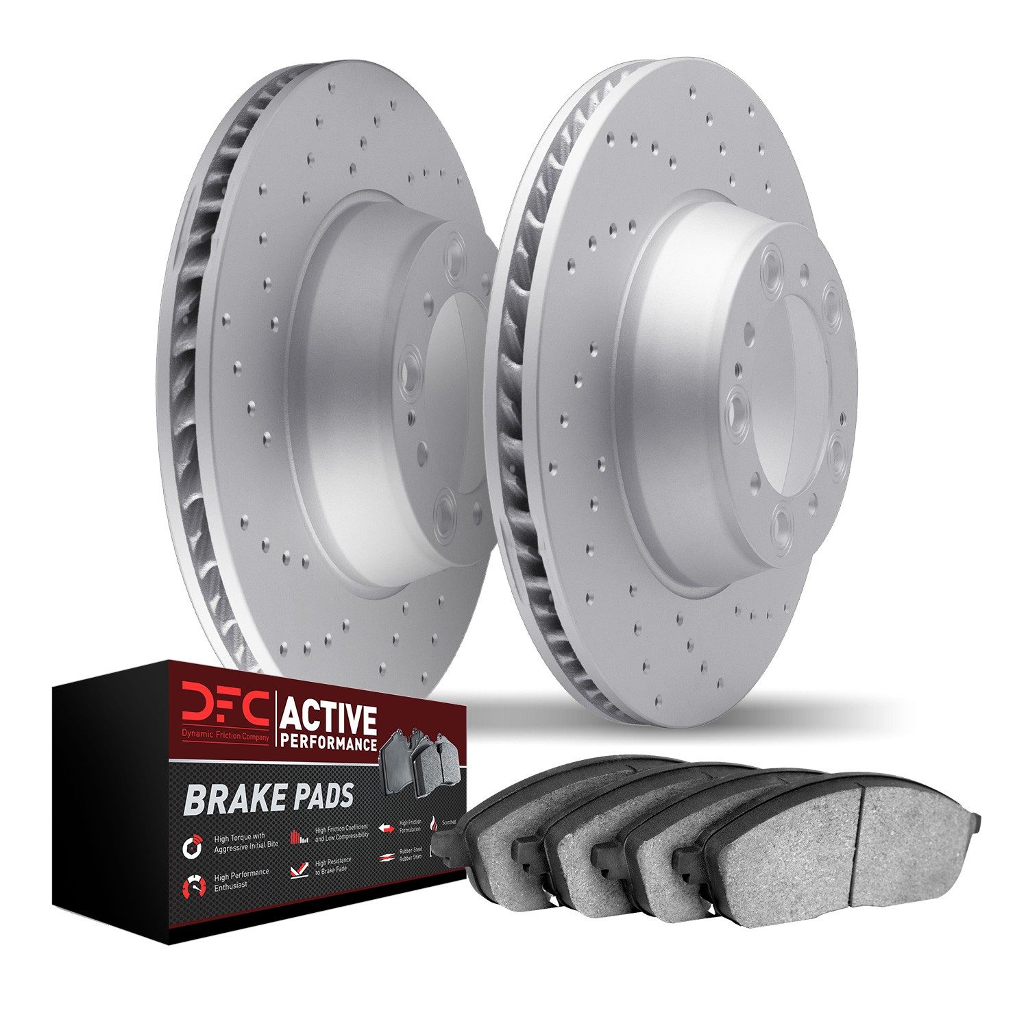 DFC Rear Drilled Brake Pad and Rotor Kit
