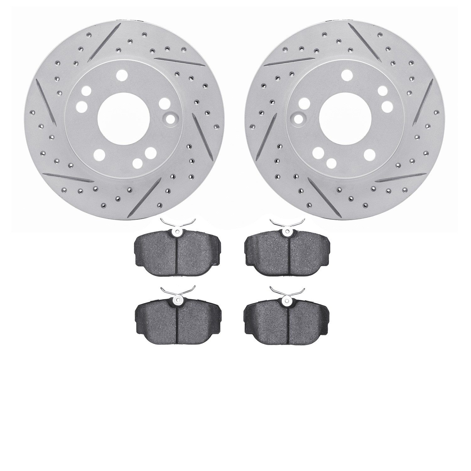 DFC Front Drilled Slotted Brake Pad and Rotor Kit