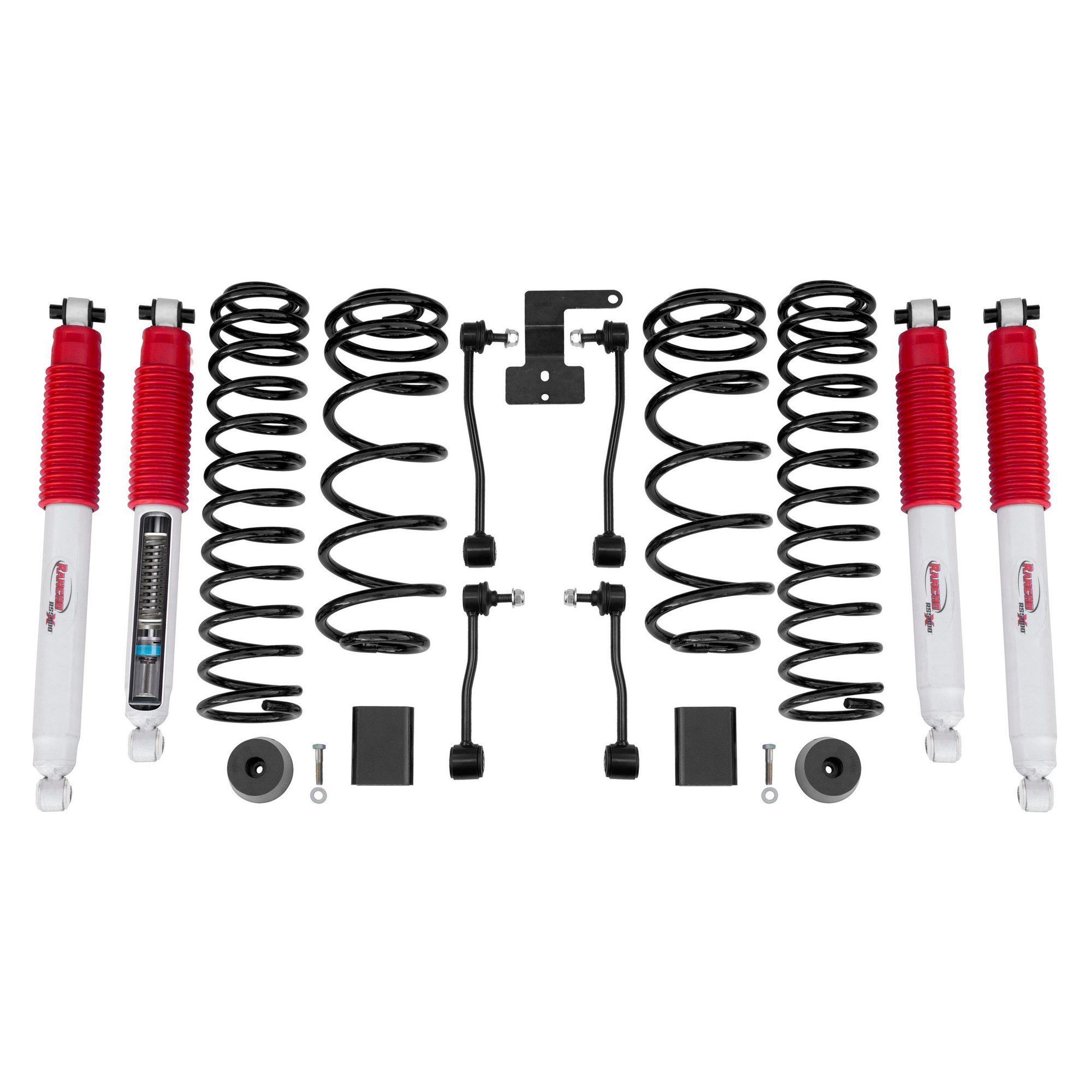 Front and Rear Suspension Lift Kit | RANCHO RS66124BR5 Fits Jeep Wrangler 2018-2023 — image 2