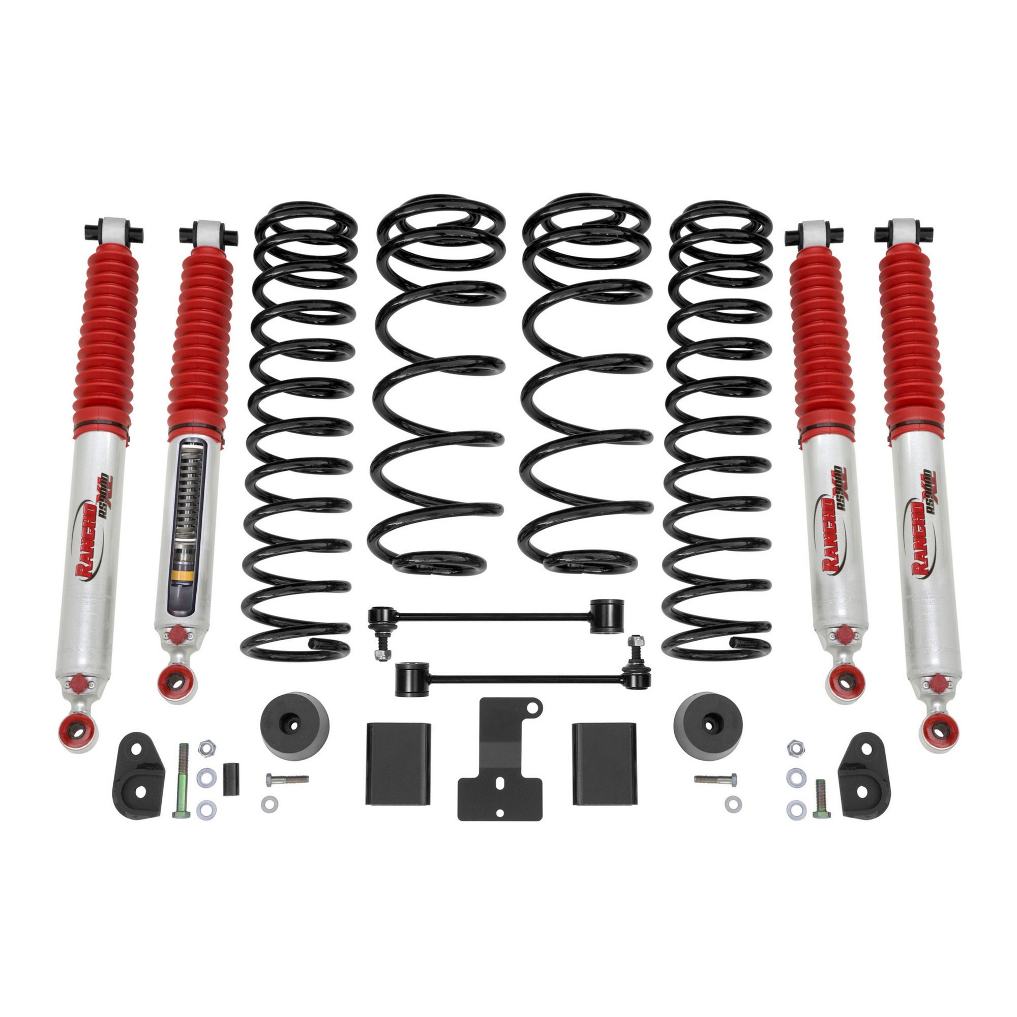 Front and Rear Suspension Lift Kit | RANCHO RS66124BR9 Fits Jeep Wrangler 2018-2023 — image 2