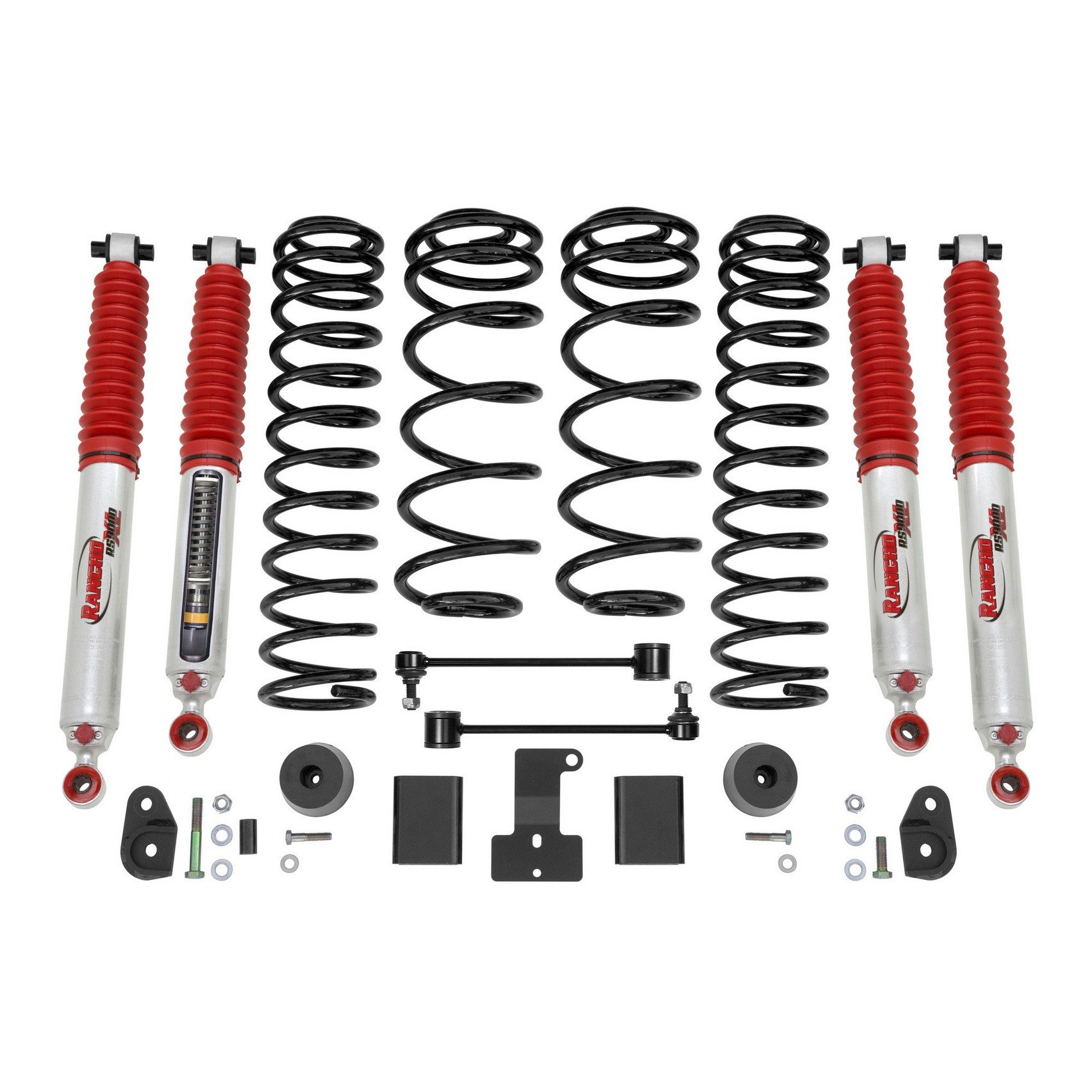 Front and Rear Suspension Lift Kit | RANCHO RS66124BR9 Fits Jeep Wrangler 2018-2023 — image 4