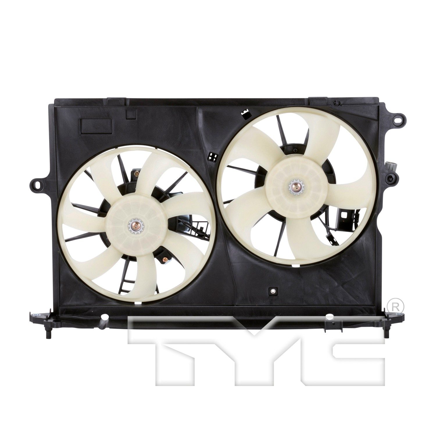TYC Dual Radiator and Condenser Fan Assembly