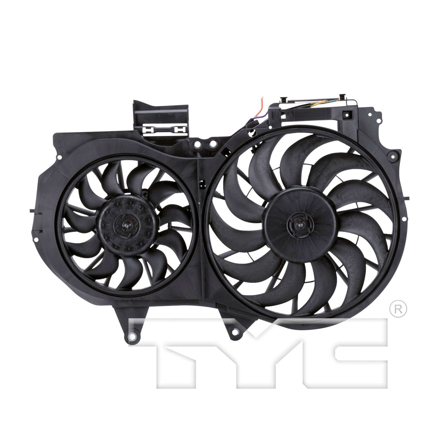 TYC Dual Radiator and Condenser Fan Assembly