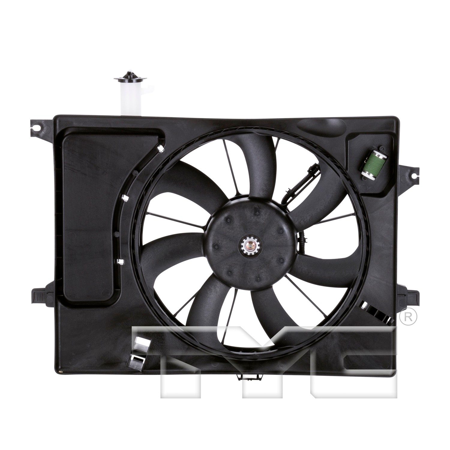TYC Dual Radiator and Condenser Fan Assembly