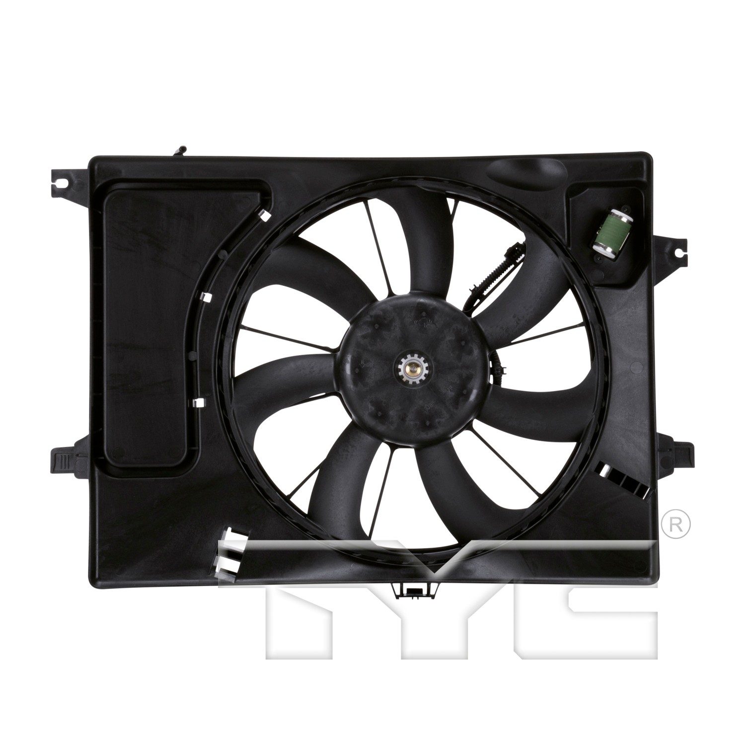 TYC Dual Radiator and Condenser Fan Assembly