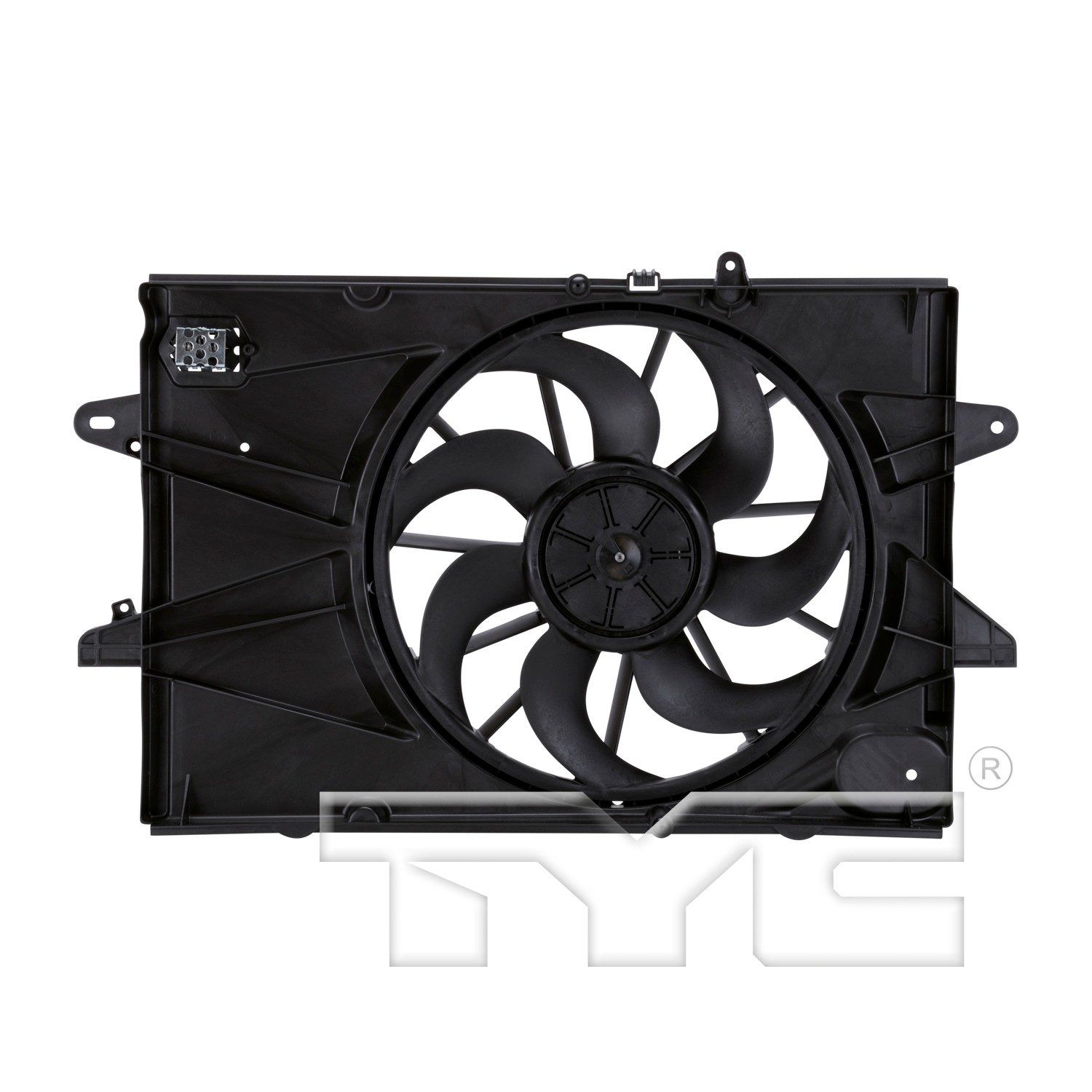 TYC Dual Radiator and Condenser Fan Assembly