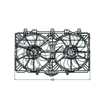 TYC Dual Radiator and Condenser Fan Assembly — image 3