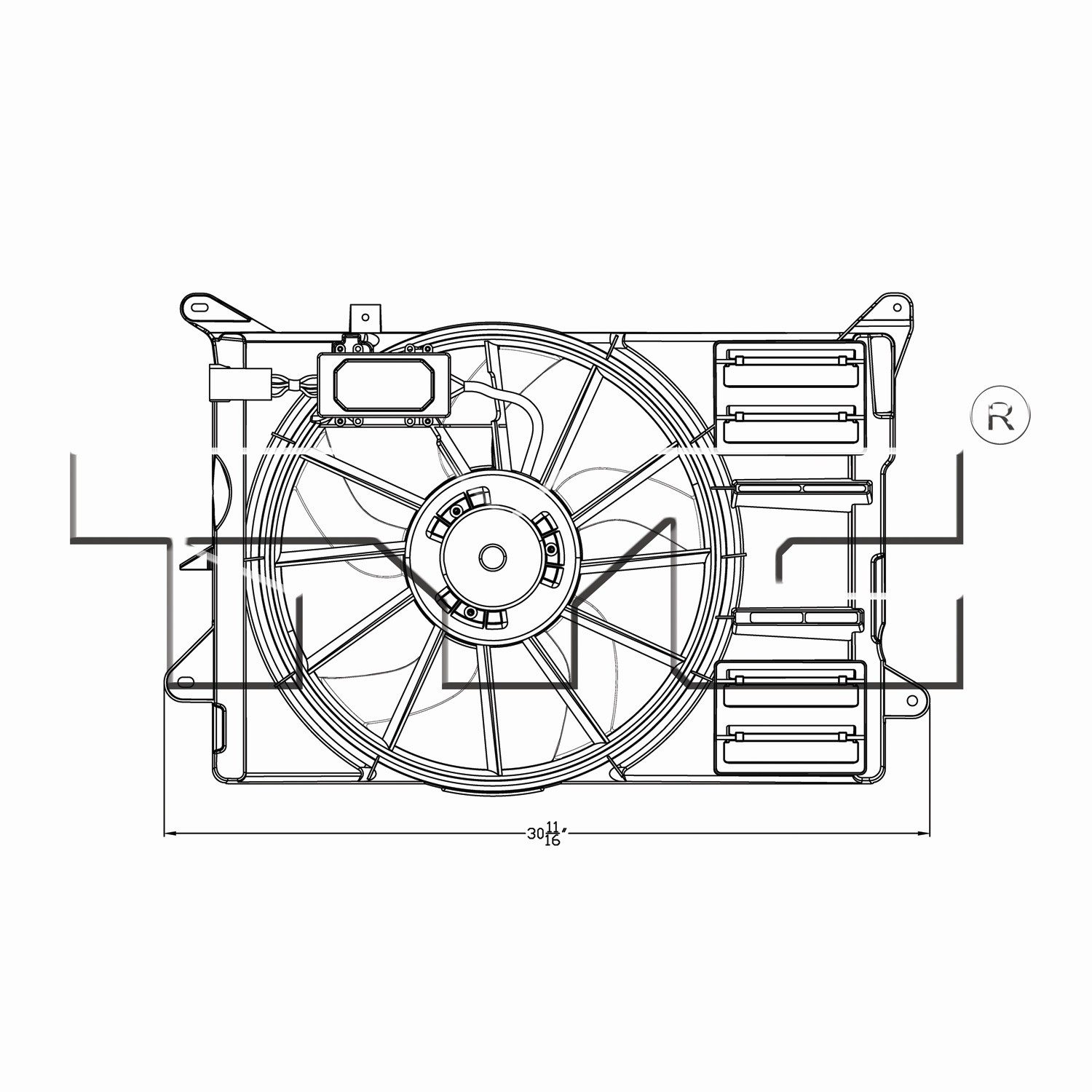TYC Dual Radiator and Condenser Fan Assembly — image 3