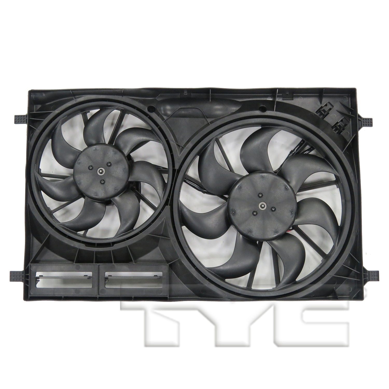 TYC Dual Radiator and Condenser Fan Assembly