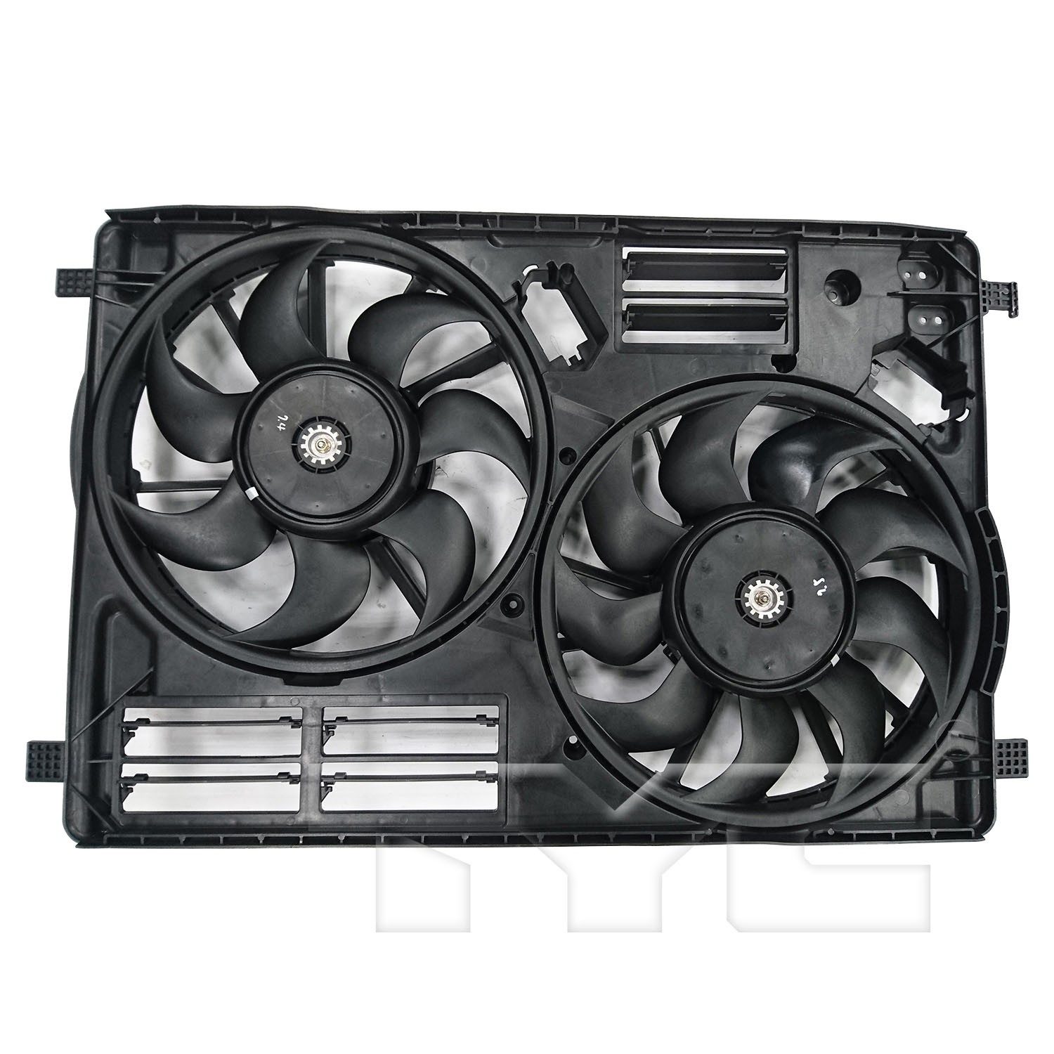 TYC Dual Radiator and Condenser Fan Assembly