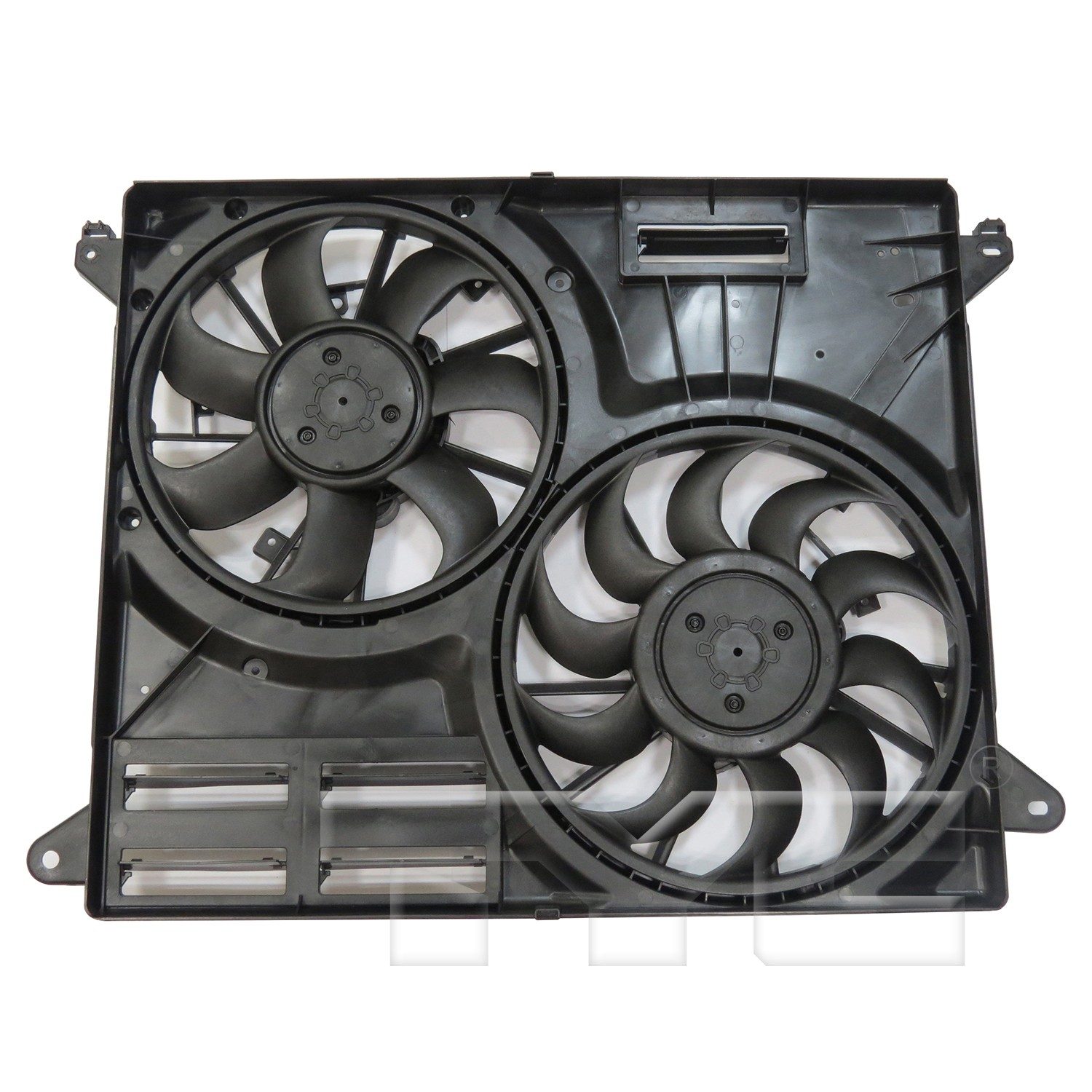 TYC Dual Radiator and Condenser Fan Assembly
