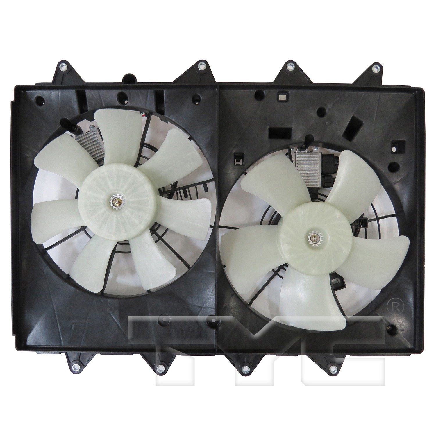 TYC Dual Radiator and Condenser Fan Assembly
