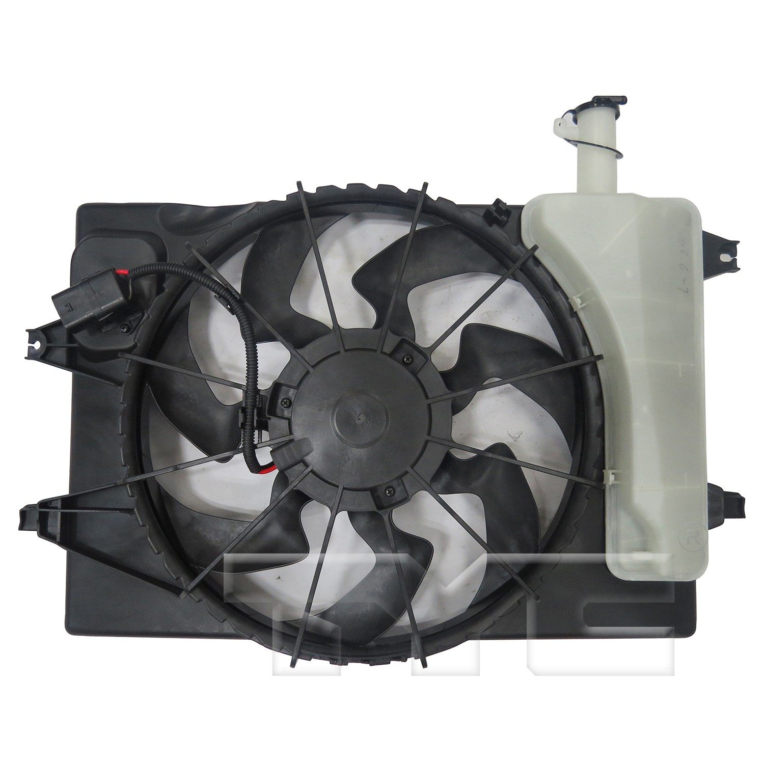TYC Dual Radiator and Condenser Fan Assembly