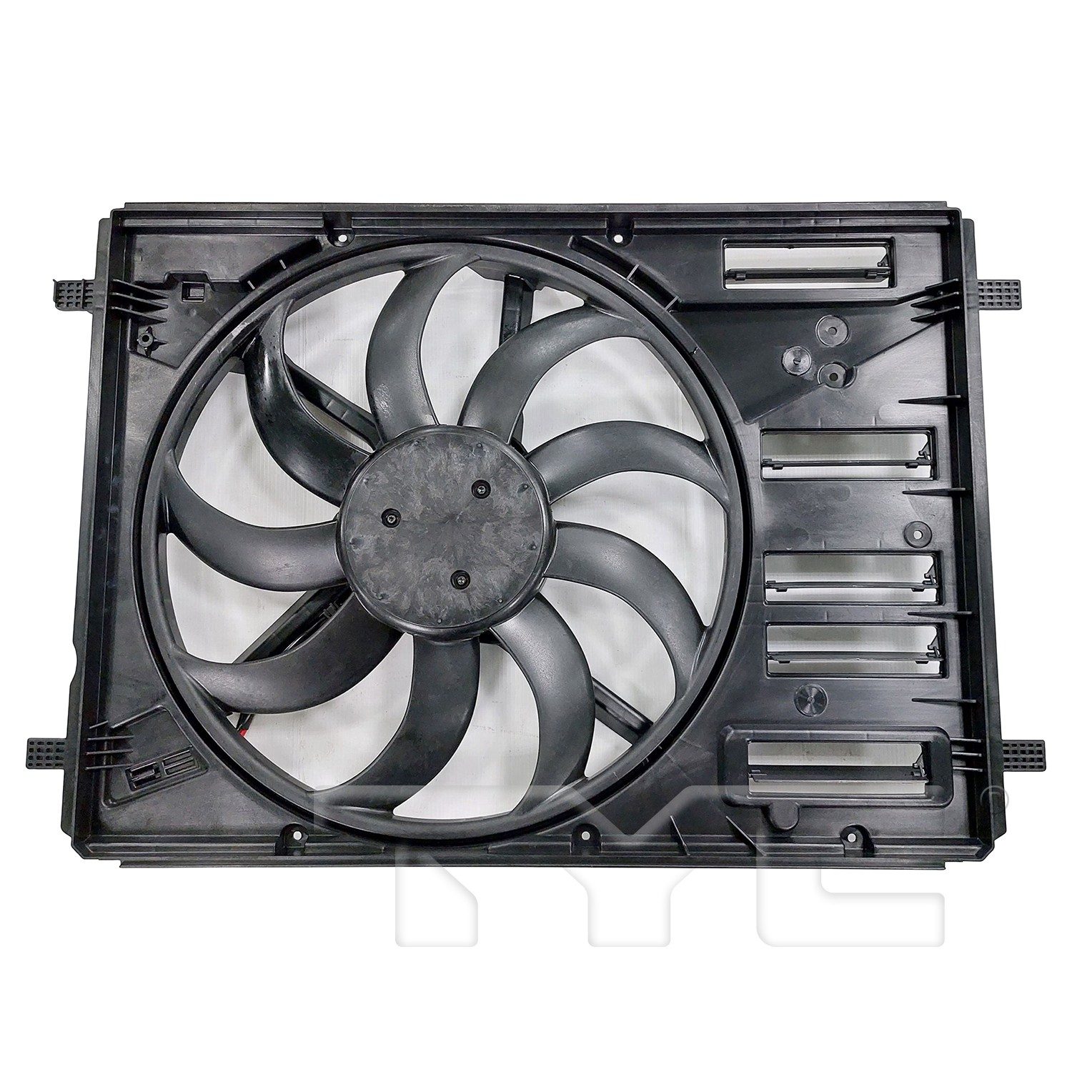 TYC Dual Radiator and Condenser Fan Assembly