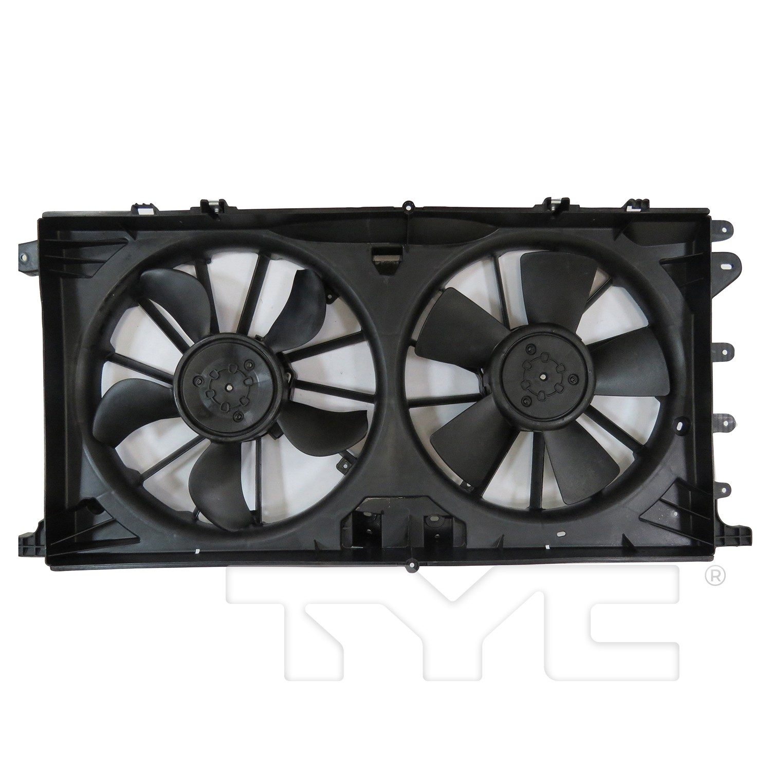 TYC Dual Radiator and Condenser Fan Assembly