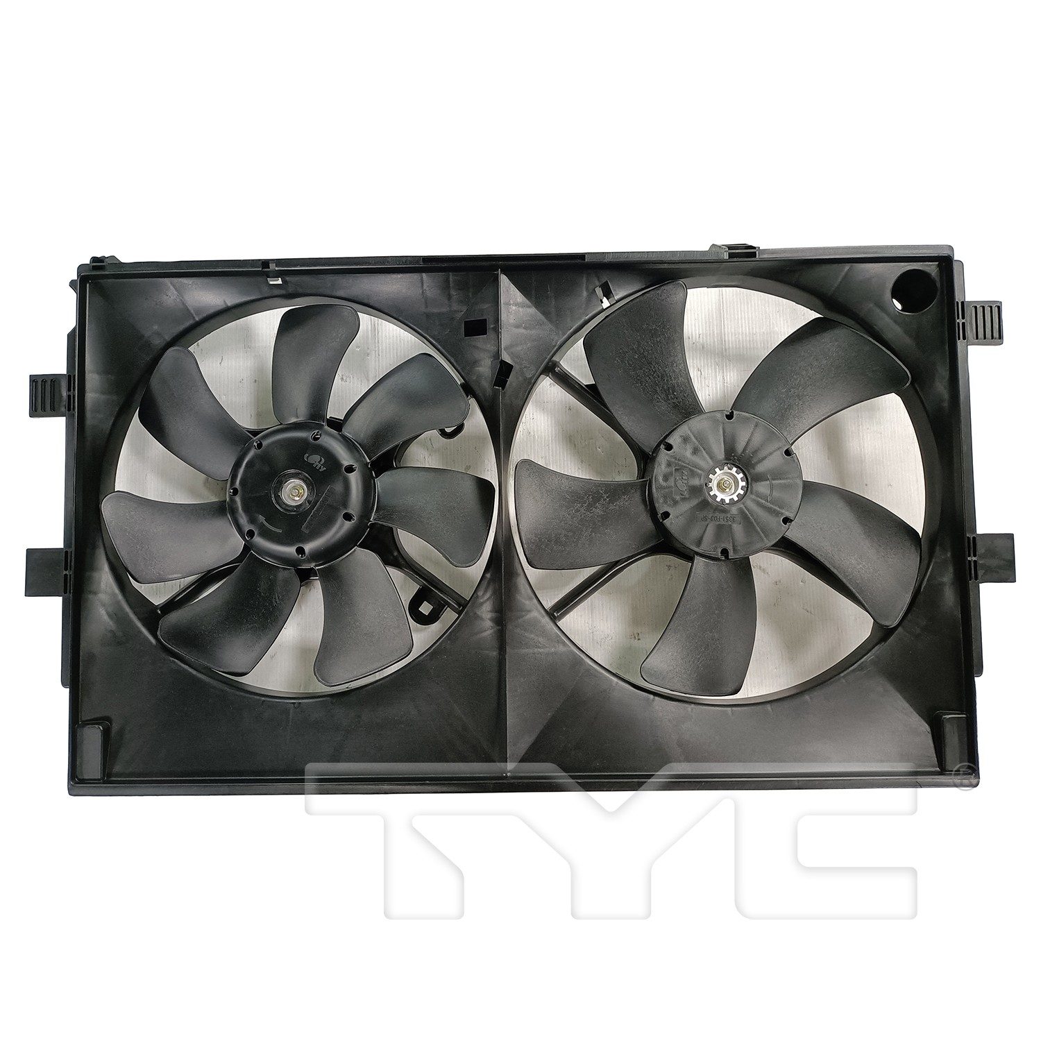 TYC Dual Radiator and Condenser Fan Assembly