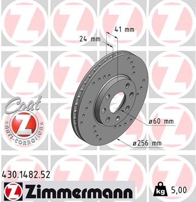 Zimmermann Brake Rotor 430.1482.52 — image 2